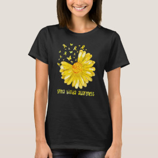 Cute Daisy Butterfly Gult Ribbon Spina Bifida Aw T Shirt