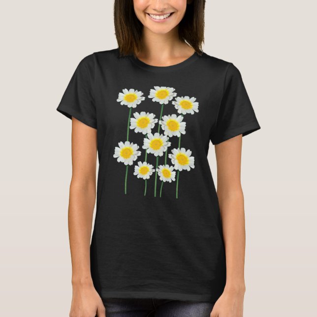 Cute Daisy Flowers White & Gult Classic Wildflow T Shirt (Framsida)