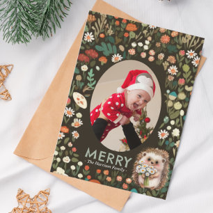 Cute Daisy Woodland Animal Forest Julkort