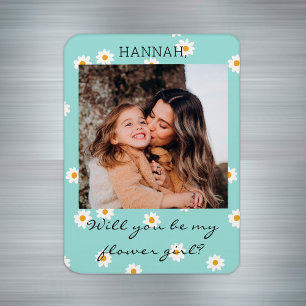 Cute Daisys Photo Flower Girl Frieri Magnet