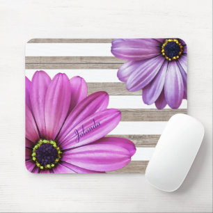 Cute Daisys Wood White Rand Add Namn Musmatta