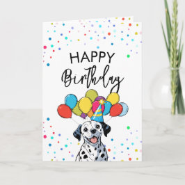 Cute Dalformation med ballonger och Konfetti Birth Kort