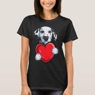 Cute Dalmatian Alla hjärtans dag Hund Dalmatien T Shirt