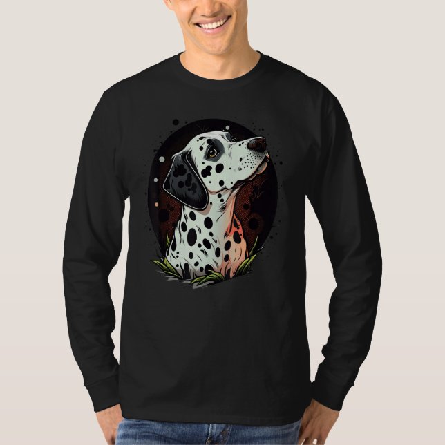 Cute Dalmatian Dog on Dalmatian  1 T Shirt (Framsida)