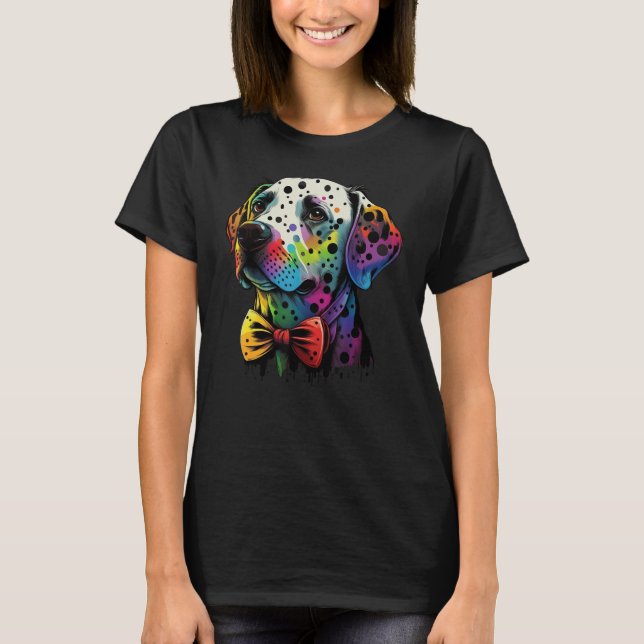 Cute Dalmatian Dog on Dalmatian T Shirt (Framsida)