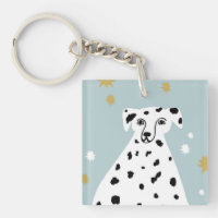Cute Dalmatian Hund Abstrakt Illustration