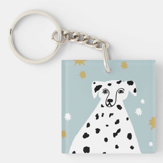 Cute Dalmatian Hund Abstrakt Illustration (Framsidan)