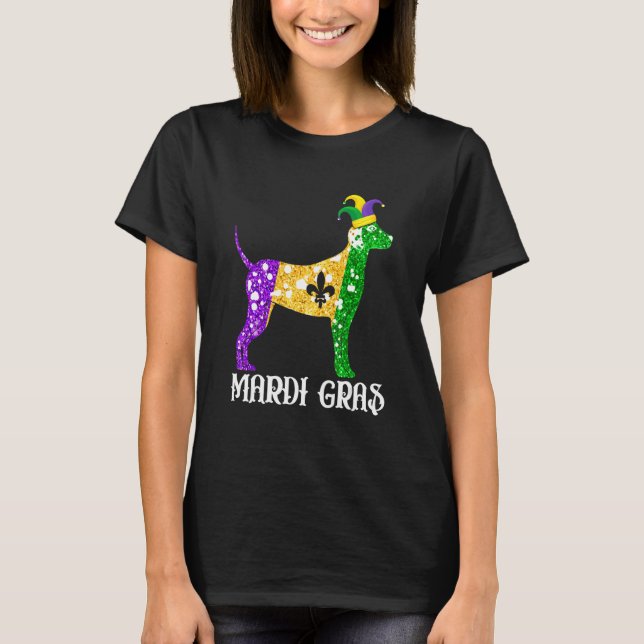 Cute Dalmatian Hund älskare Mardi Gras Party Jeste T Shirt (Framsida)