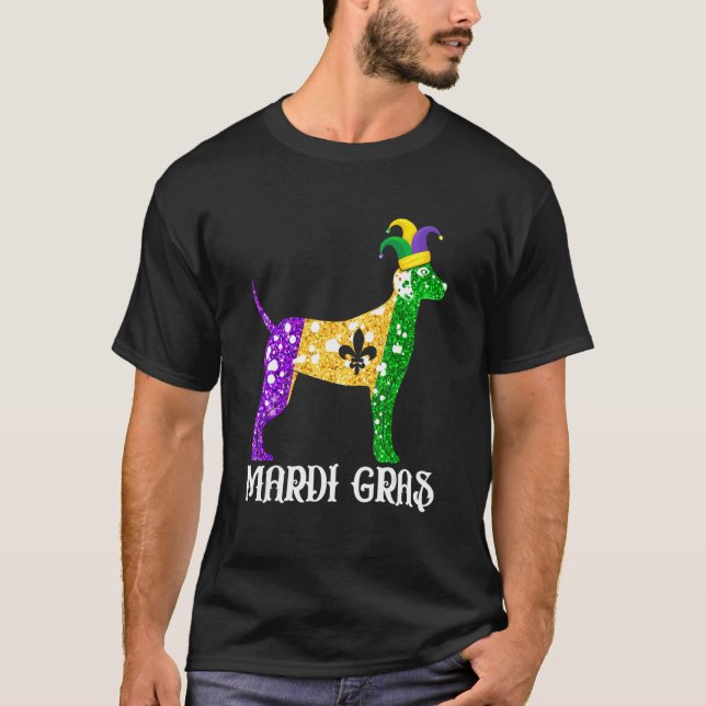 Cute Dalmatian Hund älskare Mardi Gras Party Jeste T Shirt (Framsida)