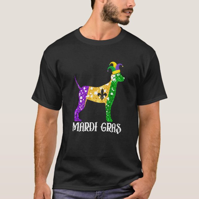 Cute Dalmatian Hund älskare Mardi Gras Party Jeste T Shirt (Framsida)