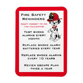 Cute Dalmatian Hund Fire Safety Reminders Magnet