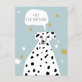 Cute Dalmatian Hund Ny adress Flytta Announcement Vykort