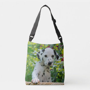 Cute Dalmatian Hund Puppy Porträtt Photo - on Axelväska