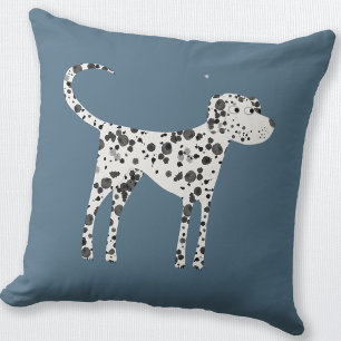 Cute Dalmatian Hund Teal Grönt Kudde