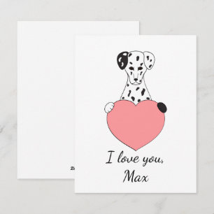 Cute dalmatian i kärlek Valentine Julkort