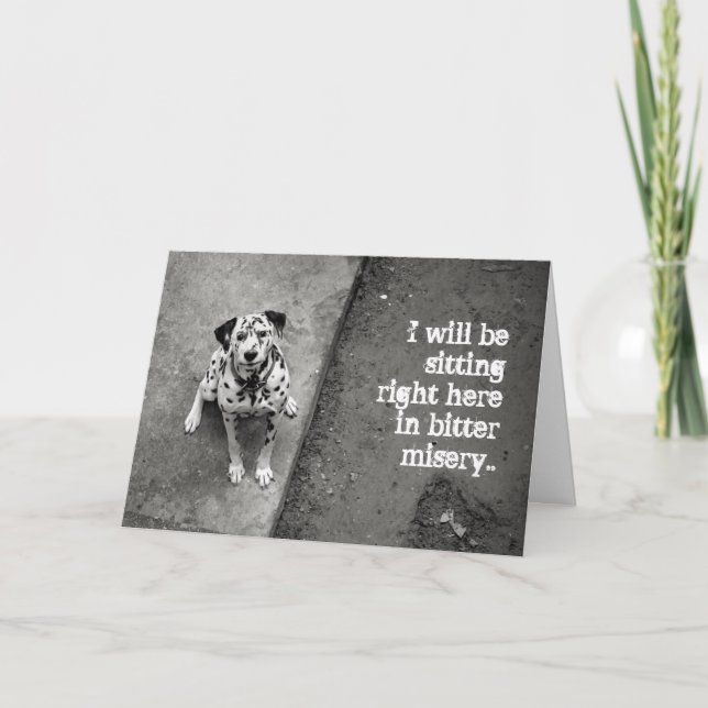 Cute Dalmatian, jag är ledsen kort (Framsida)