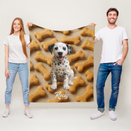 Cute Dalmatian Personlig Blanket Fleecefilt