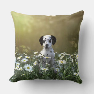 Cute Dalmatian Puppy i Daisy Kudde