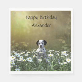 Cute Dalmatian Puppy i Daisy Pappersservett