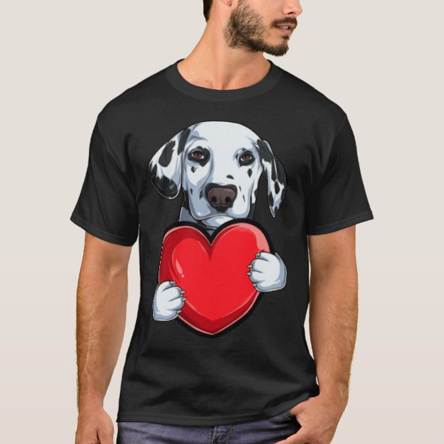 Cute Dalmatian Valentine s Day Dog  Dalmatian T Shirt (Framsida)