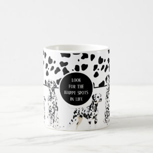 Cute Dalmatians Black & White Lycklig Spots Kaffemugg