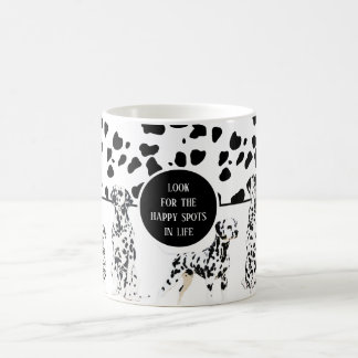 Cute Dalmatians Black & White Lycklig Spots Kaffemugg