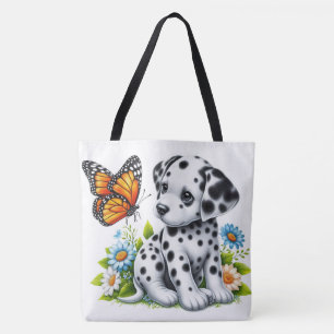 Cute Dalmatien/Butterfly-vänner Tygkasse