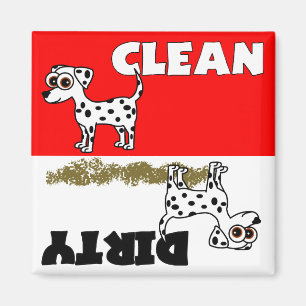 Cute Dalmatien Clean / Dirty Dishwasher Magnet