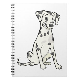 Cute Dalmatien Gift Puppy Hund Älskare Tecknad Anteckningsbok