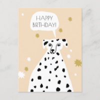 Cute Dalmatien Hund Abstrakt Grattis på födelsedag