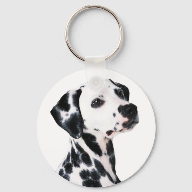 Cute Dalmatien Hund Nyckelring (Framsida)