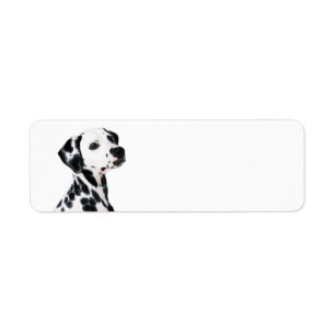 Cute Dalmatien Hund Returadress Etikett