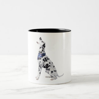 Cute Dalmatien Hund Sitta Två-Tonad Mugg