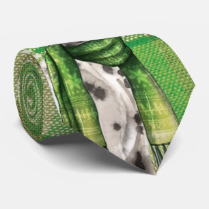 Cute Dalmatien och Play Christams Hund älskare Slips