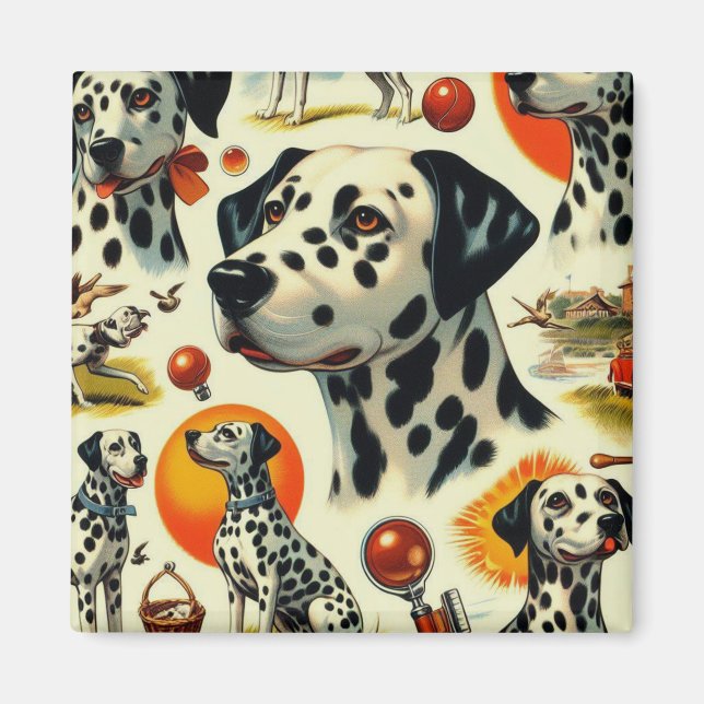 Cute Dalmatien Seamless Magnet (Framsidan)