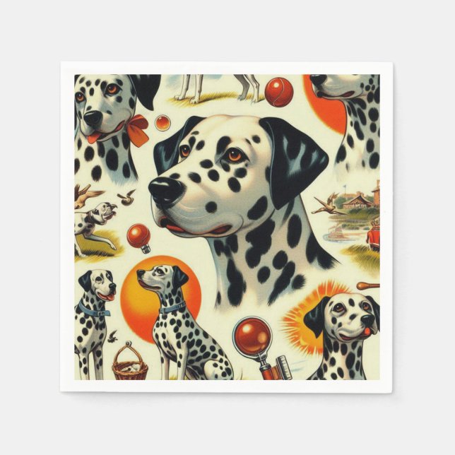 Cute Dalmatien Seamless Pappersservett (Framsidan)