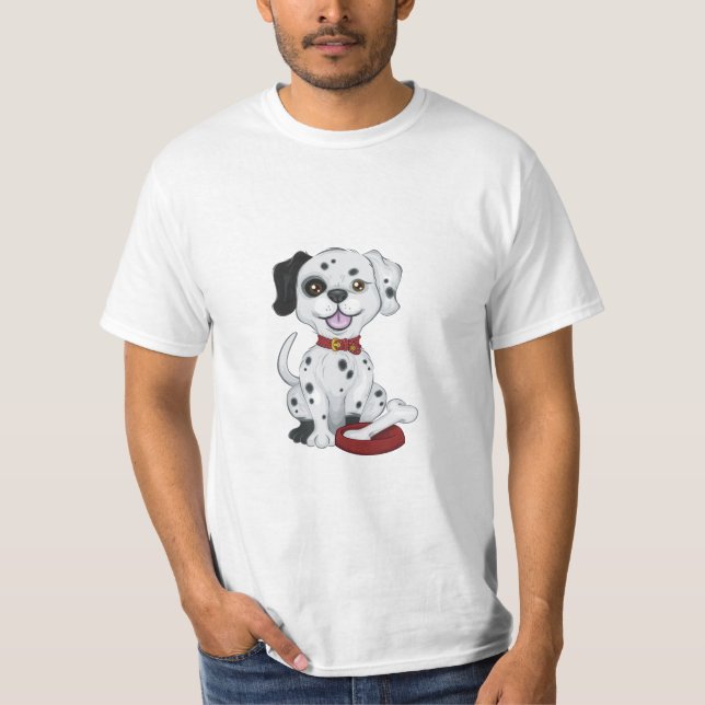 Cute Dalmatien T Shirt (Framsida)