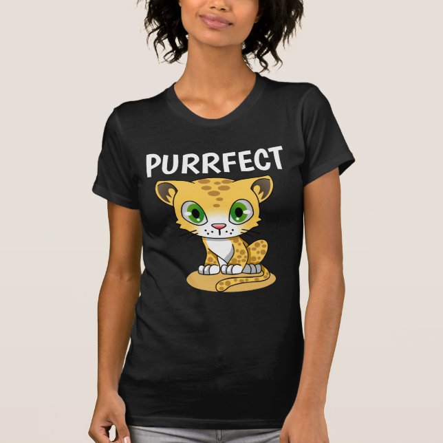 CUTE DAM FLIRTY CAT T-Shirts (Framsida)