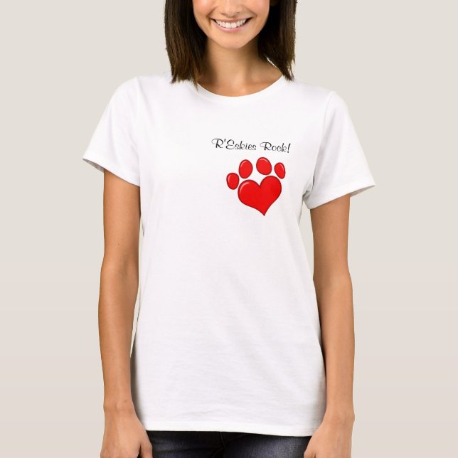 Cute dam kort-sleeve-skjorta tee (Framsida)