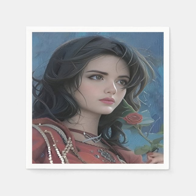 Cute Dam Pappersservett (Framsidan)