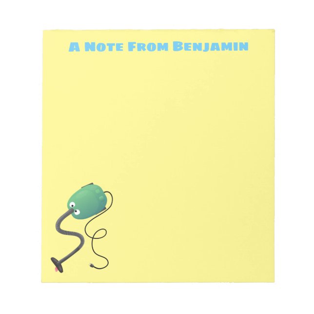 Cute dammsugare tecknad humor anteckningsblock (Framsida)
