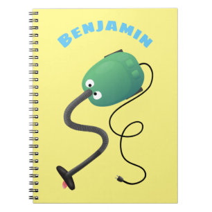 Cute dammsugare tecknad humor anteckningsbok