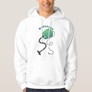 Cute dammsugare tecknad humor hoodie
