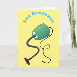 Cute dammsugare tecknad humor kort