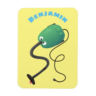 Cute dammsugare tecknad humor magnet