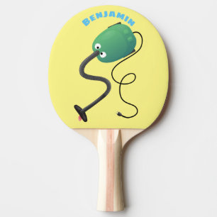 Cute dammsugare tecknad humor pingisracket