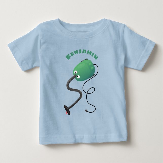 Cute dammsugare tecknad humor t shirt (Framsida)