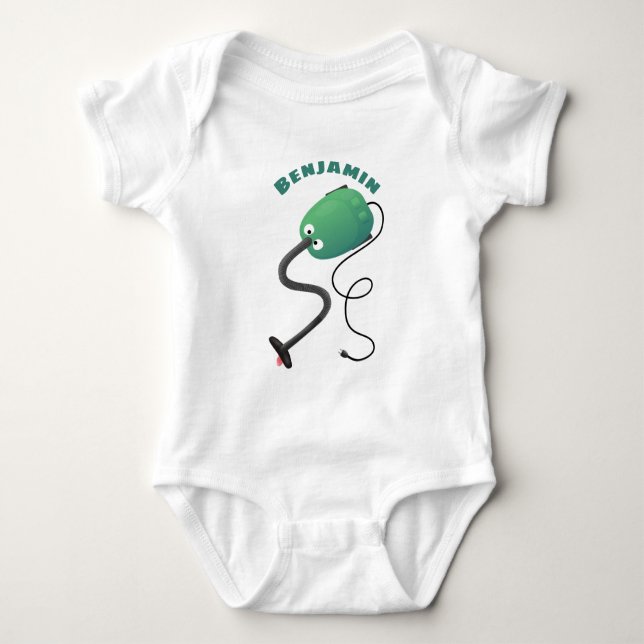 Cute dammsugare tecknad humor t shirt (Framsida)