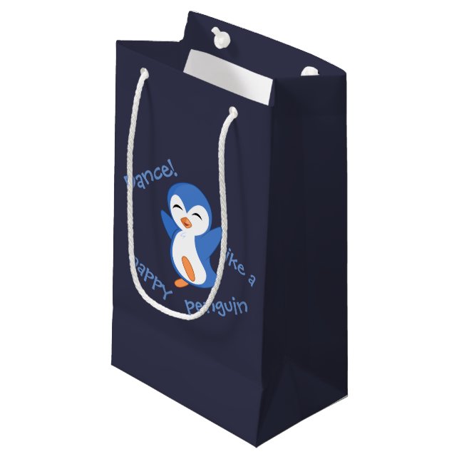 Cute Dance som en Lycklig Penguin Blue (Framsidan Vinklad)