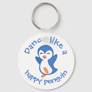 Cute Dance som en Lycklig Penguin Nyckelring